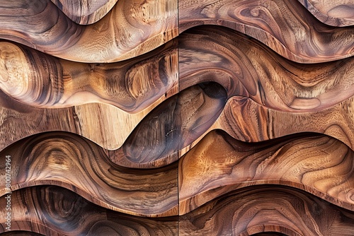 Shades of Brown: Decorative Walnut Wood Surface Board Texture