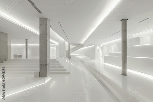Monochromatic Light: Minimalist Interior Design in a Modern Retail Space