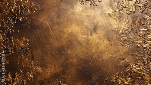 Textured golden surface with intricate details and shine