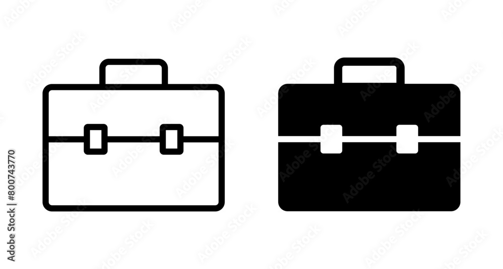 Briefcase icon vector isolated on white background. Briefcase vector icon Briefcase icon vector isolated on white background. Briefcase vector icon