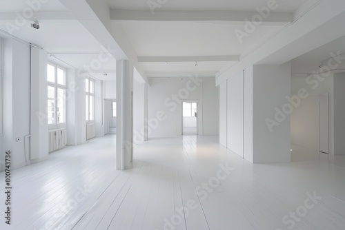 White Minimalist Studio Apartment  A Bright Exhibition of Contemporary Design