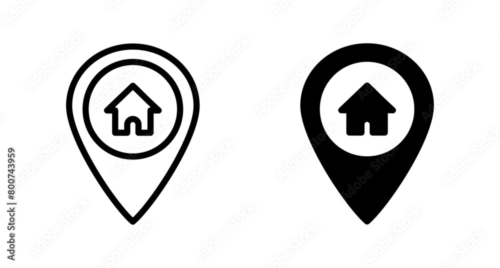 Address symbol icon vector isolated on white background . address icon vector. home location icon Address symbol icon vector isolated on white background . address icon vector. home location icon