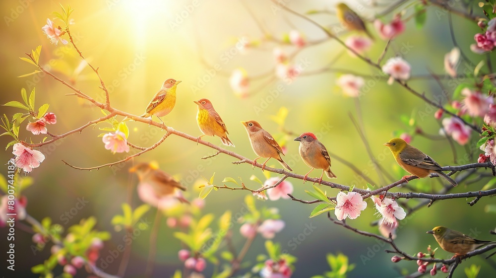 Chorus of Birds in Spring: A Symphony of Happiness Chorus of Birds in Spring: A Symphony of Happiness