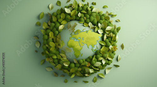green earth made of leaves