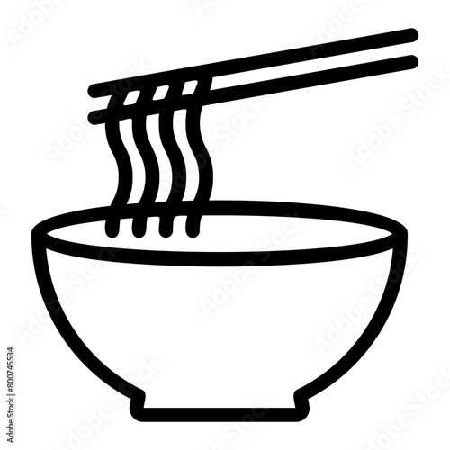 noodle line icon