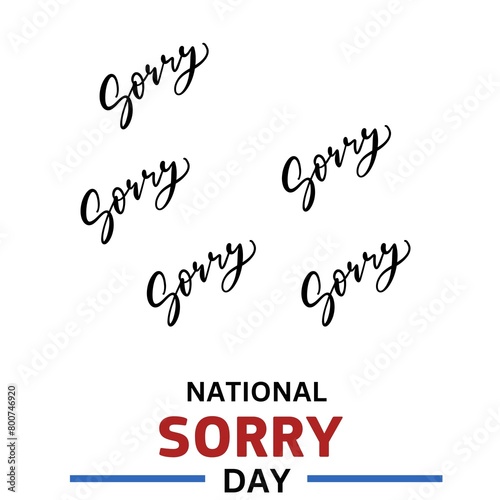 National Sorry Day good for national sorry day celebration. flat design. flyer design.flat illustration. photo