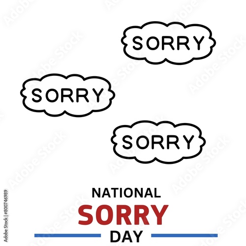 National Sorry Day good for national sorry day celebration. flat design. flyer design.flat illustration. photo