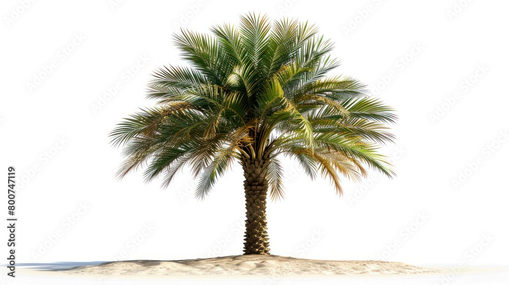 Obraz premium portrait tree palm isolated on white background