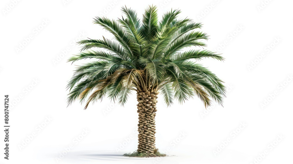 Obraz premium portrait tree palm isolated on white background