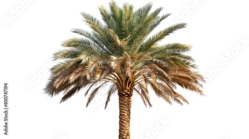 portrait tree palm isolated on white background