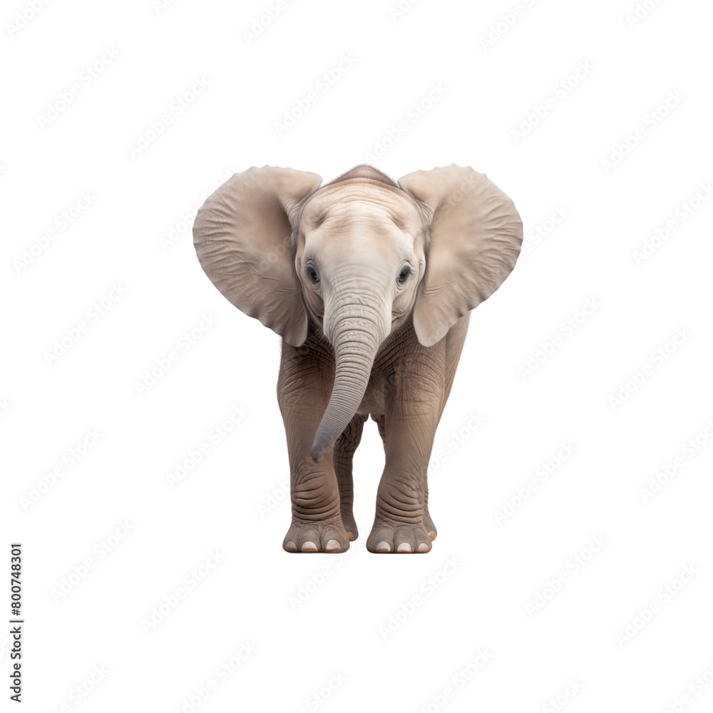 Fototapeta premium Baby elephant isolated on transparent background