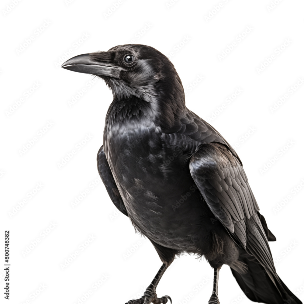 Fototapeta premium Carrion Crow isolated on transparent background