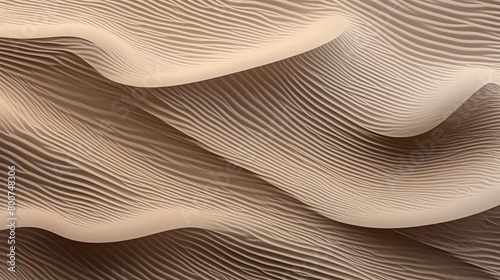 Closeup image of intricate patterns on sand dunes created by the desert winds suitable for studies on natural processes and geomorphology photo