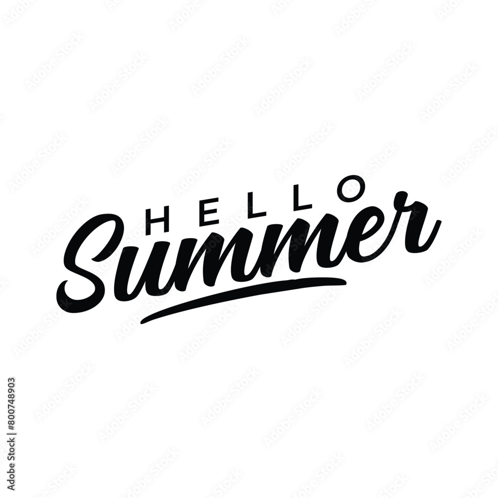 Hello Summer retro lettering vector stock illustration Template EPS 10 Hello Summer retro lettering vector stock illustration Template EPS 10