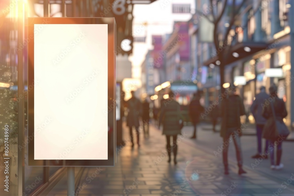 A white sign is hanging on a building. A white sign is hanging on a building.