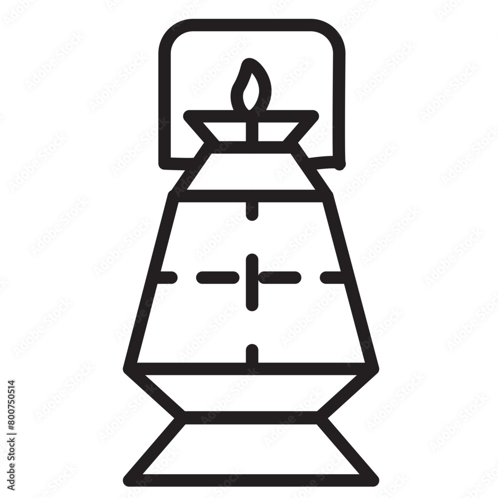 Lamp Lantern Light Line Icon Lamp Lantern Light Line Icon