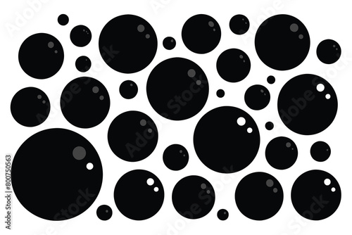 Set of black hand drawn smooth circle doodle vector