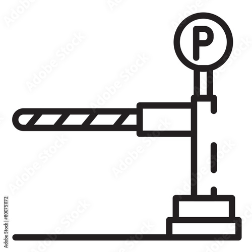Barrier Border Car Line Icon