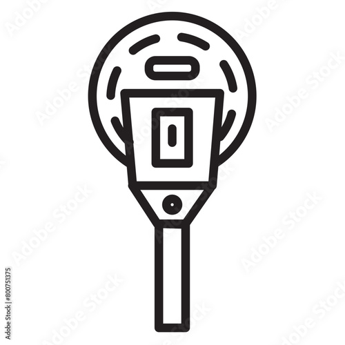 City Meter Parking Line Icon