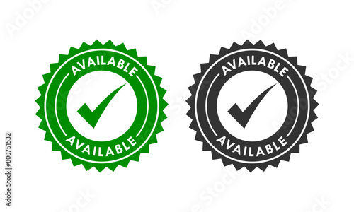 Available badge design template illustration