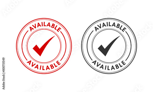 Available badge design template illustration