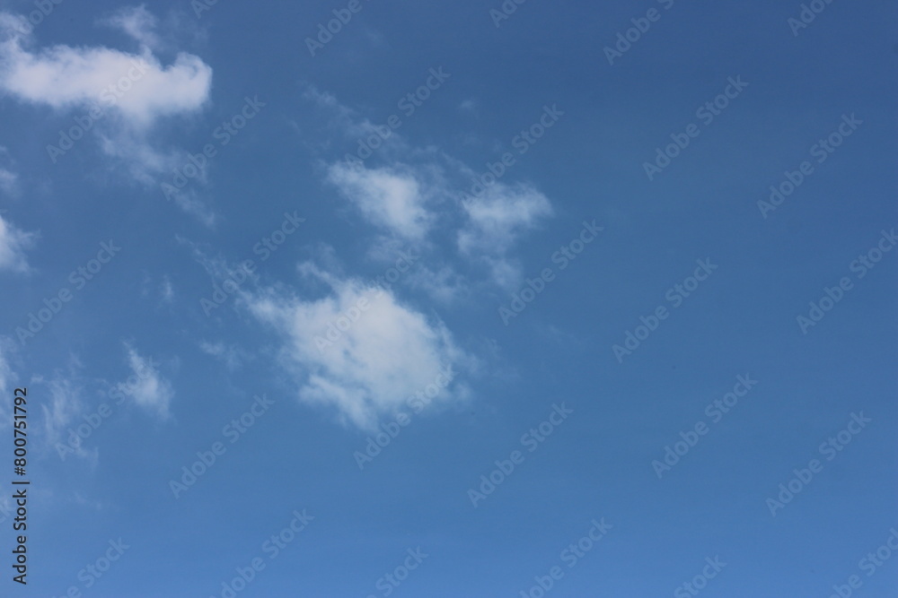 Blue sky with white clouds. Blue background. The summer sky is colorful clearing day and beautiful nature in the morning. for backdrop decorative and wallpaper design. The perfect sky background.