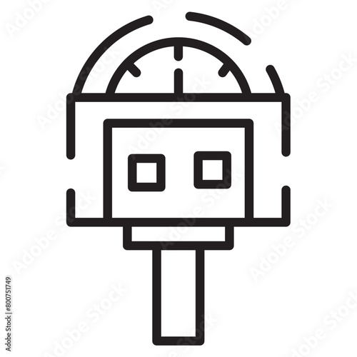 Car Meter Parking Line Icon