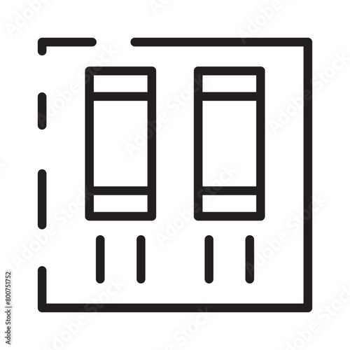 Car Parking Area Line Icon