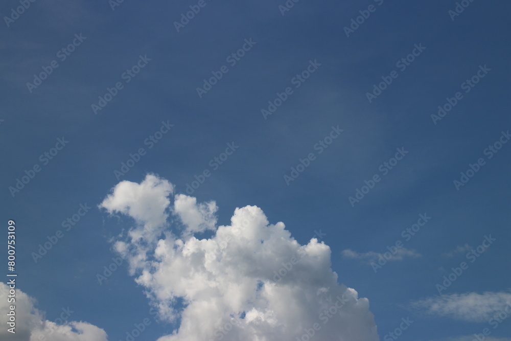 blue sky background with tiny clouds