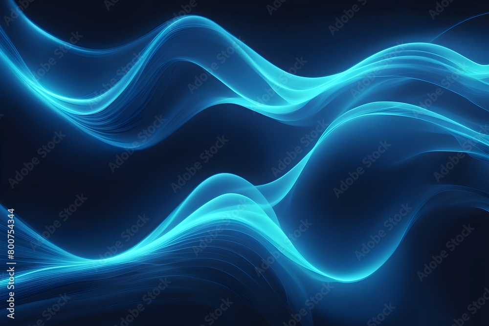 The image is a blue wave with a dark background The image is a blue wave with a dark background