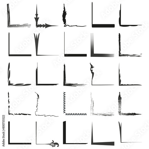 Принти на полотні Abstract corners set