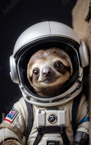 sloth wear astronaut suit