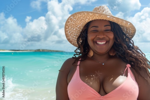 Empowering Journeys: A Fuller-Figure Travel Agent Passionately Crafting Tailor-Made Dream Vacations for All Body Types © aicandy