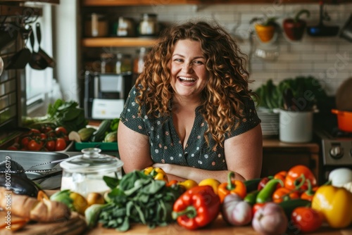 A Passionate Curvy Nutritionist Engages in an In-depth Consultation with Clients  Offering Tailored Advice on Embracing a Healthy Eating Lifestyle