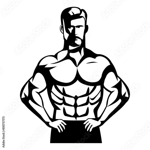 gym emblem man portrait