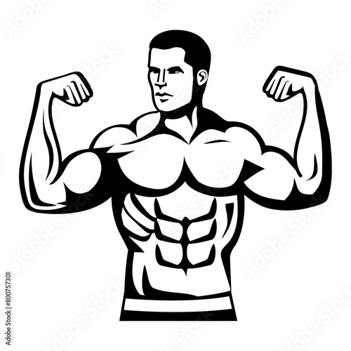 gym emblem bodybuilder man