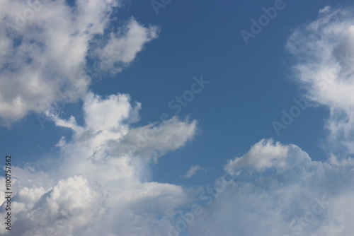 summer blue sky cloud gradient light white background.