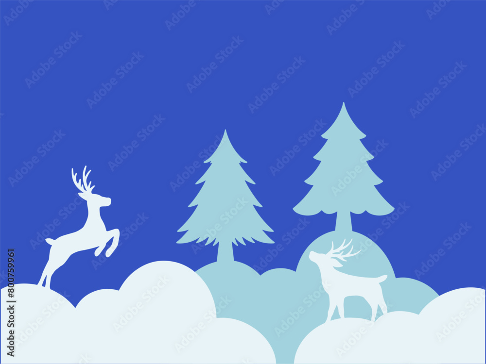 Christmas Tree Snow Background Illustration
