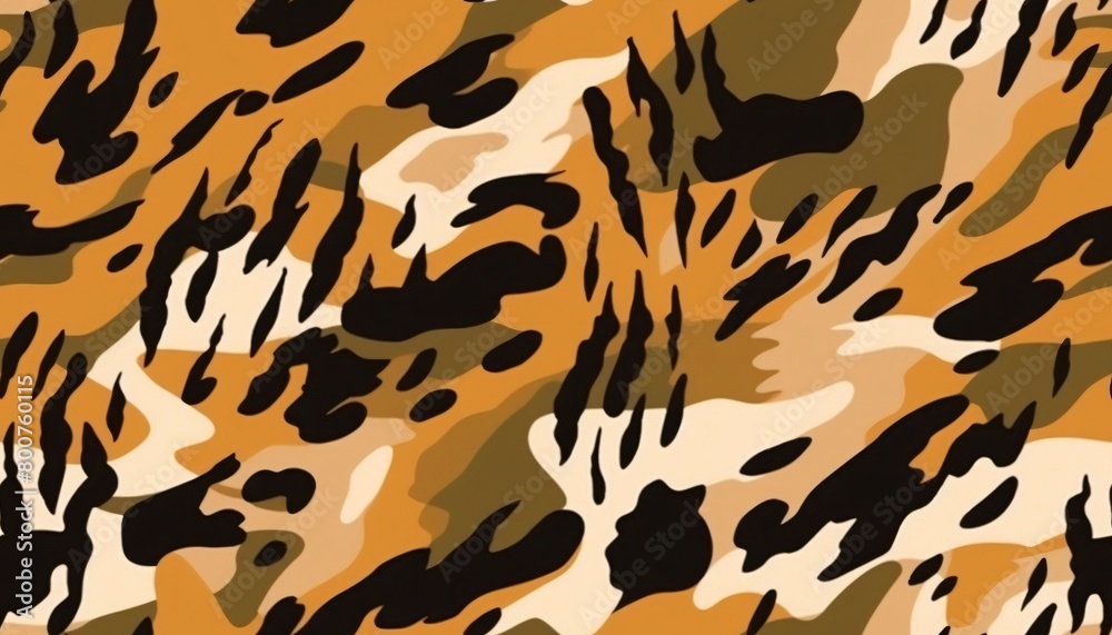 Seamless Colorful Tiger Texture Pattern Seamless Colorful Tiger Texture Pattern