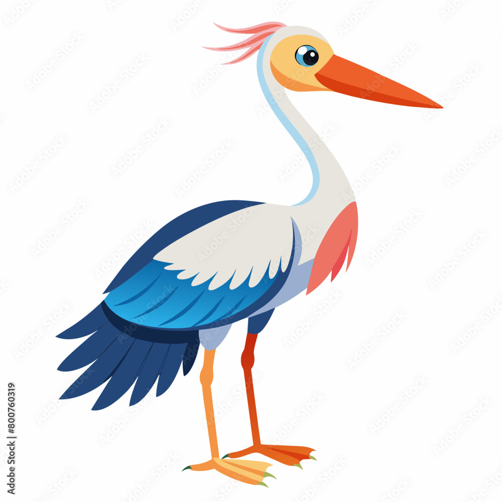 stork vector illustration with white background stork vector illustration with white background