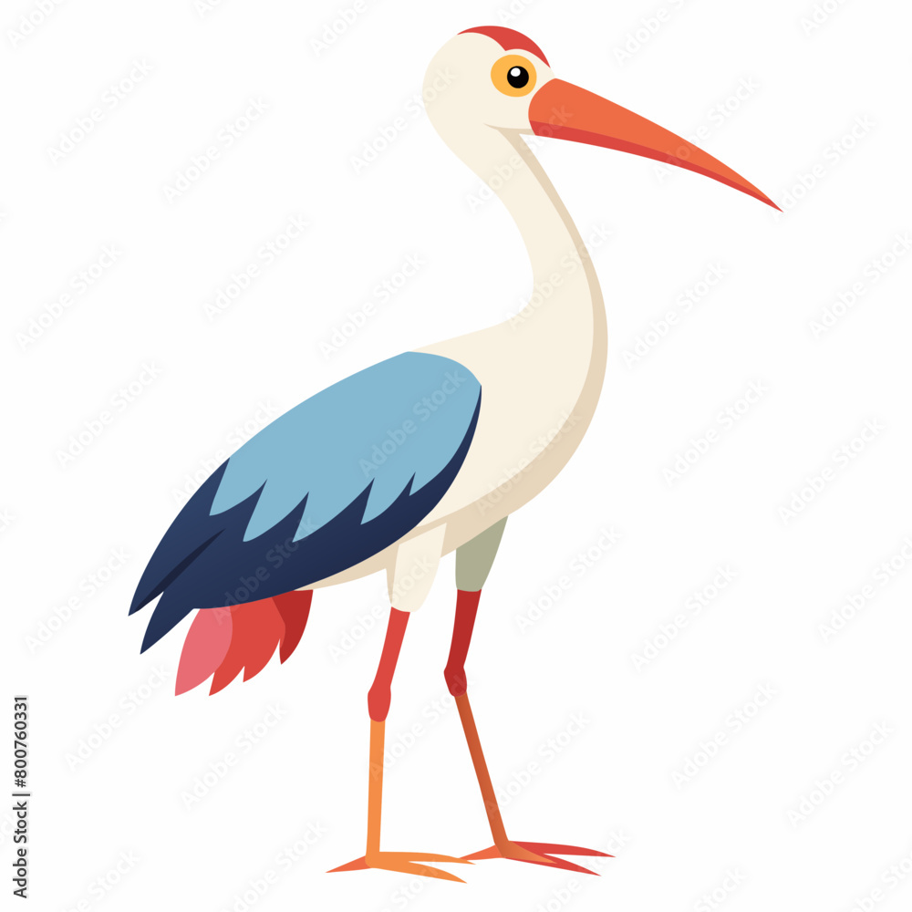 stork vector illustration with white background stork vector illustration with white background
