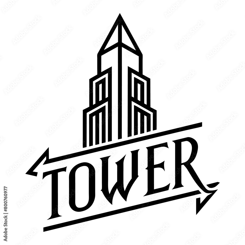 Fototapeta premium Building logo vector art illustration (37)