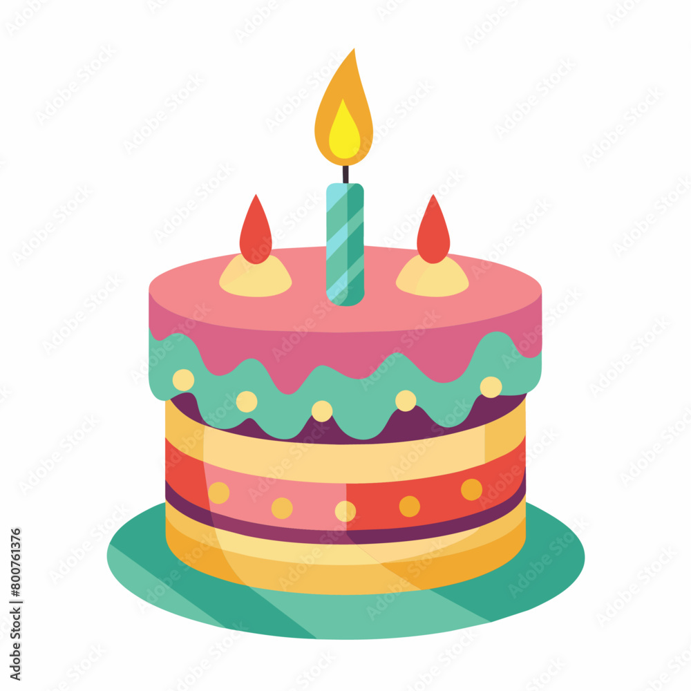 minimal Birthday Cake vector white background (6) minimal Birthday Cake vector white background (6)