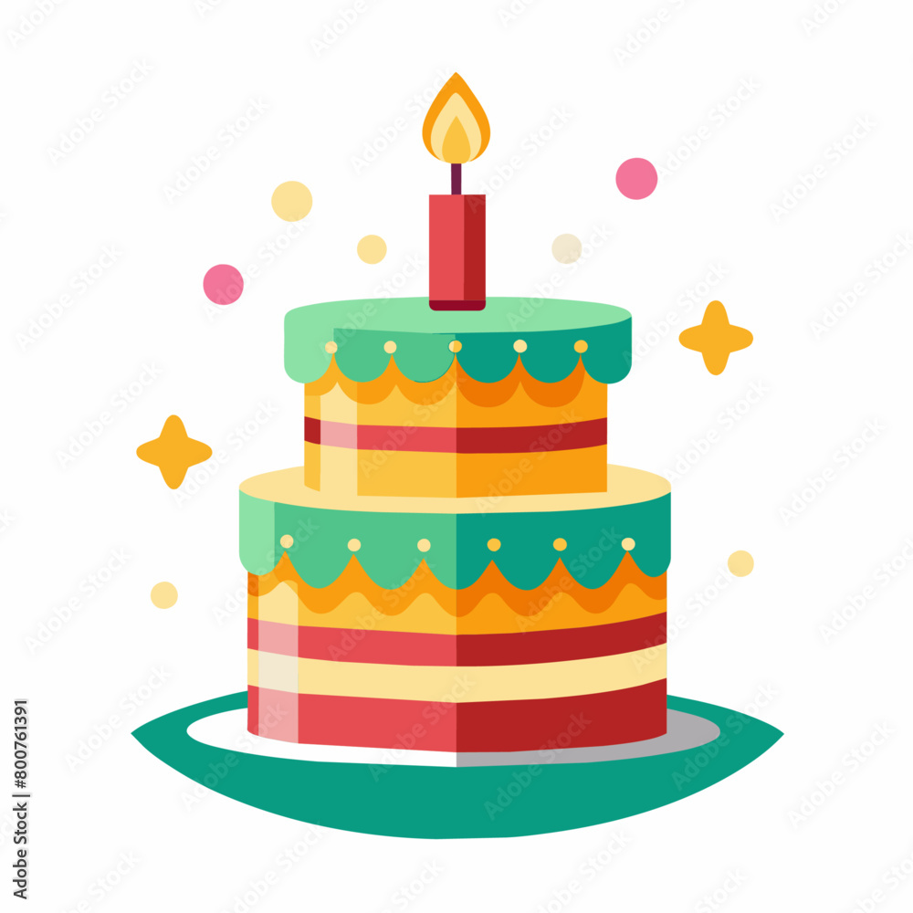 minimal Birthday Cake vector white background (10) minimal Birthday Cake vector white background (10)