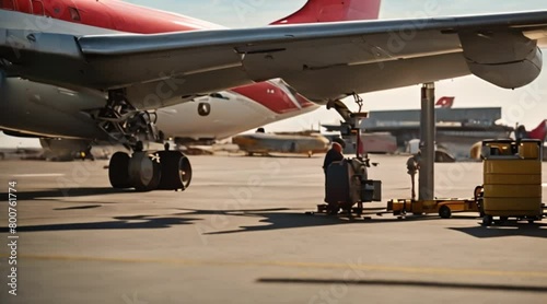 fueling up Aircraft in at the airport