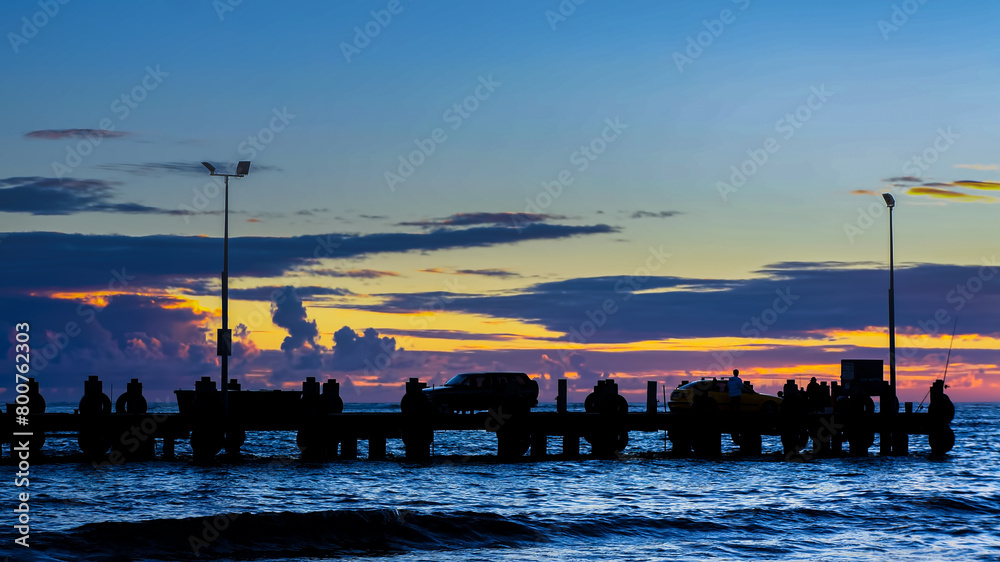 Lancelin Jetty, at sunset Western Australia,