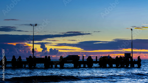 Obraz na płótnie Lancelin Jetty, at sunset Western Australia, w salonie