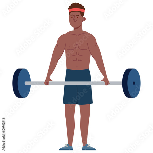 gym man cartoon