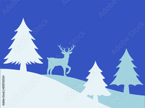Christmas Tree Frame Background Illustration 