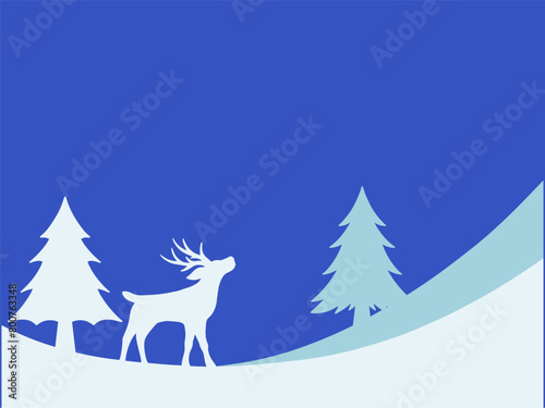 Christmas Tree Frame Background Illustration 